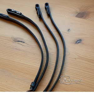 Alice Reins® Double Bridle Attachments, 3 lengths, to use with Alice Reins® Buckle on design. FEI & BD Legal
