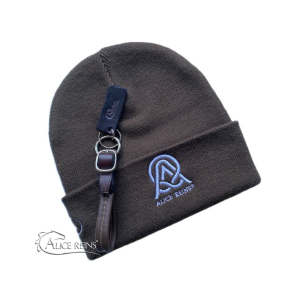 Alice Reins® Chocolate Beanie with Brown Keyring