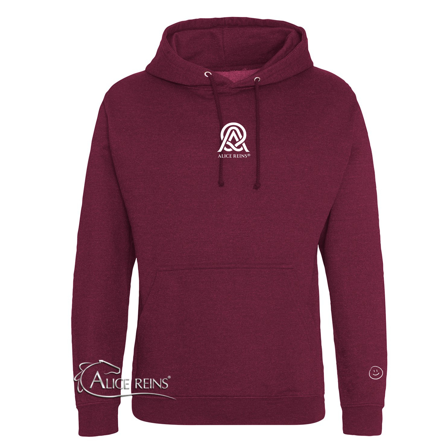 Alice Reins® hoodie in smoked burgundy